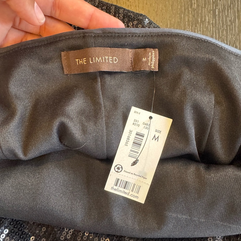 The Limited Black Strapless Sequin Dress Women’s Medium NWT - Picture 7 of 7